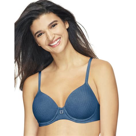 Hanes Ultimate Hanes Ultimate® Comfortblend® T Shirt Natural Lift Underwire Bra Regal Navy