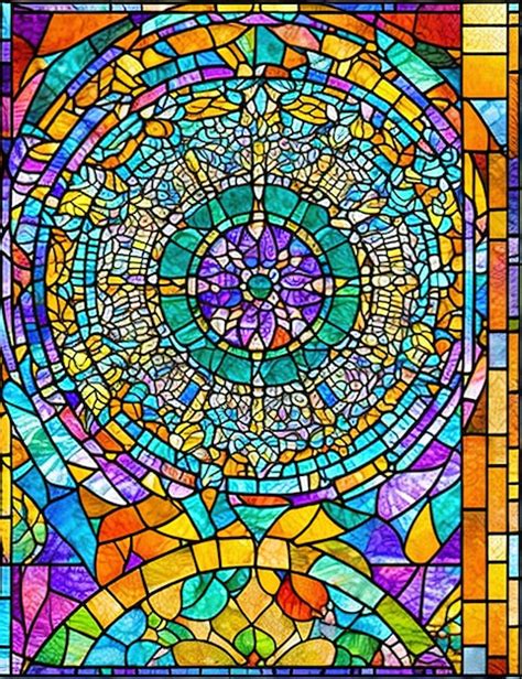 Premium Ai Image Stained Glass Windows Background