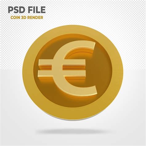 Premium Psd Euro 3d Gold Coin