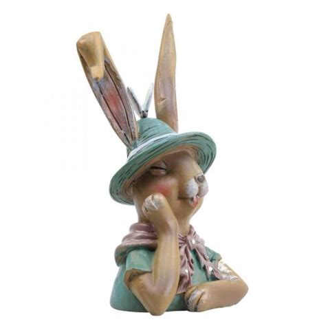 Floristik24 be Déco lapin lapin buste décoration figure tête de lapin