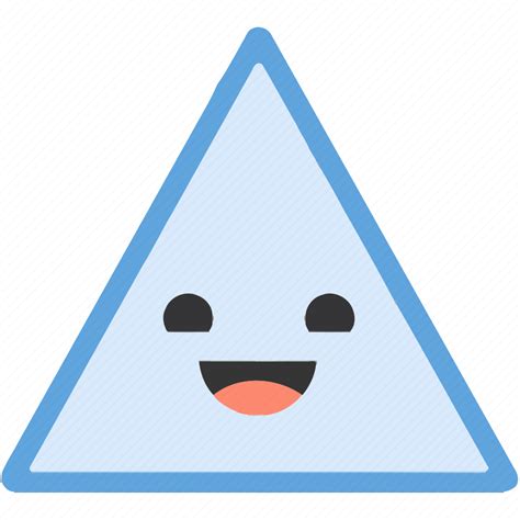 Emoji, emoticons, face, happy, shapes, smiley, triangle icon - Download ...