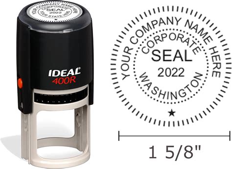 Washington Corporate Seal Stamp Ideal 400r Round 1 58