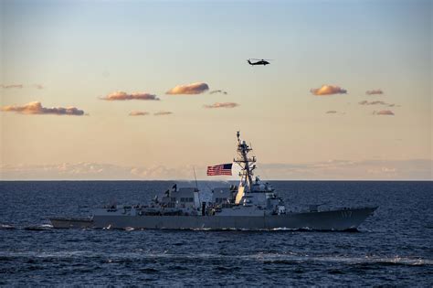 USS Paul Ignatius DDG 117 During A Maneuvering Exercise In The Baltic