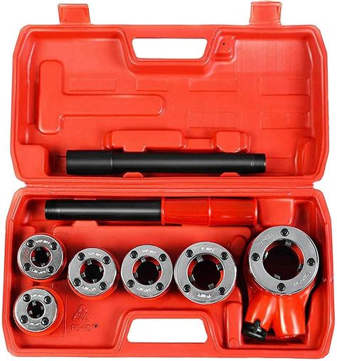 Bimiti Ratchet Pipe Threader Kit Portable Manual Ratcheting Pipe