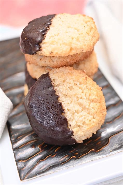 Chocolate Dipped Coconut Macaroons Wishes And Dishes