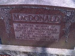 Alice MacDonald 1878 1957 Find A Grave Memorial