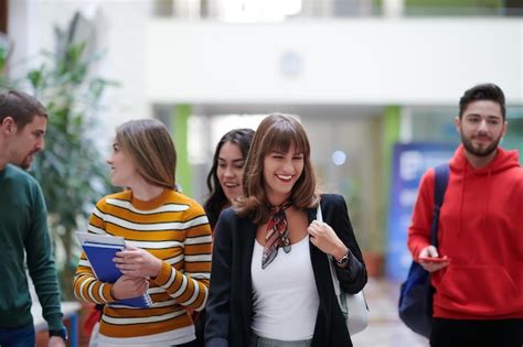 Premium Photo | Students in modern school using modrn technology