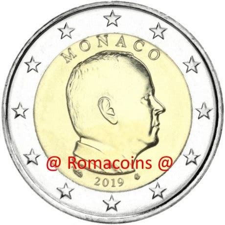 2 Euro Monaco 2019 Unc Uncirculated Coin Unfindable Romacoins