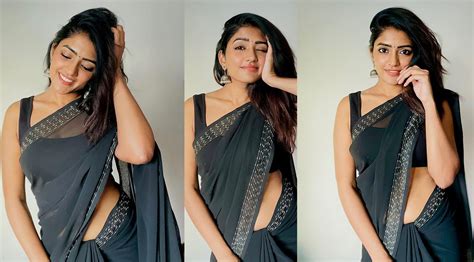 Eesha Rebba In Black Saree Photos