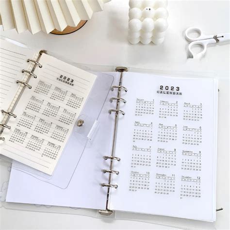 Calendario Divisor De Hojas Sueltas Para Cuaderno Carpeta De Ndice Con