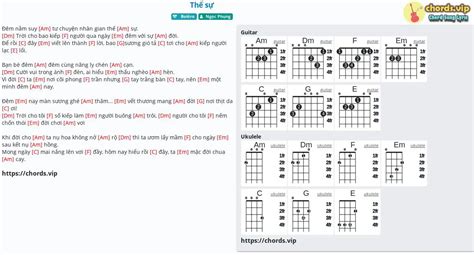 Chord Thế Sự Tab Song Lyric Sheet Guitar Ukulele Chords Vip