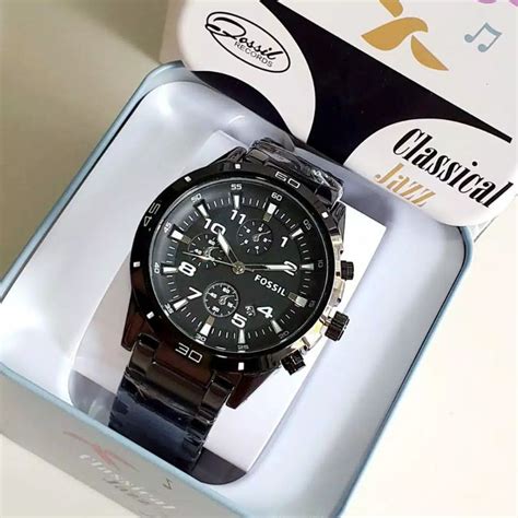 Jual Cod Jam Tangan Pria Fashion Rantai Body Bulat Chrono Variasi