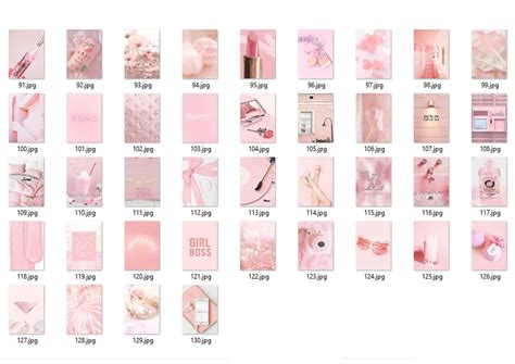 Blush Pink Wall Collage Kit Light Pink Aesthetic Photo - Etsy