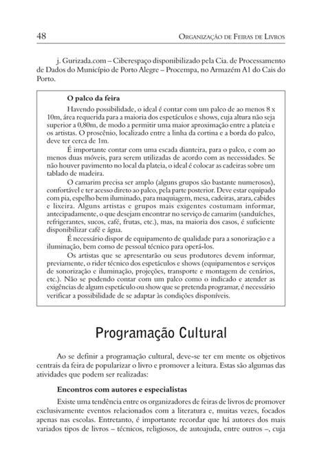 Como Organizar Feiras De Livros PDF