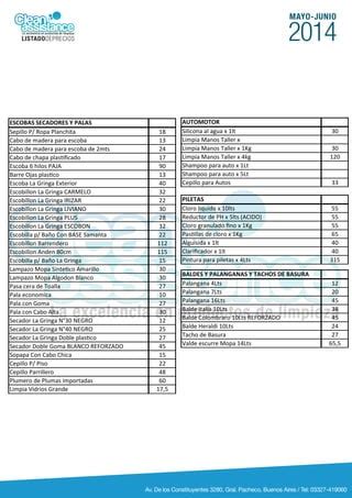 Lista De Precios Precios PDF