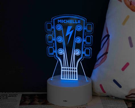 Guitar Lamp Music Gift For Musicians Guitar Led Lights Desk Lamp