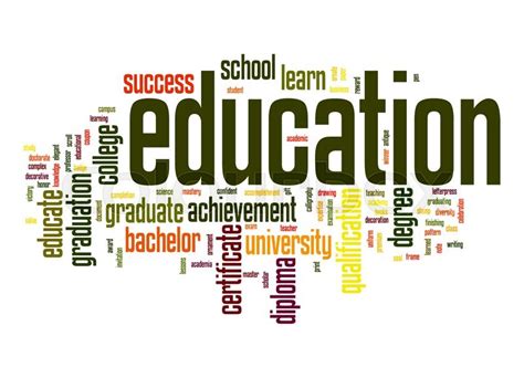 Education Word Cloud Stock Image Colourbox