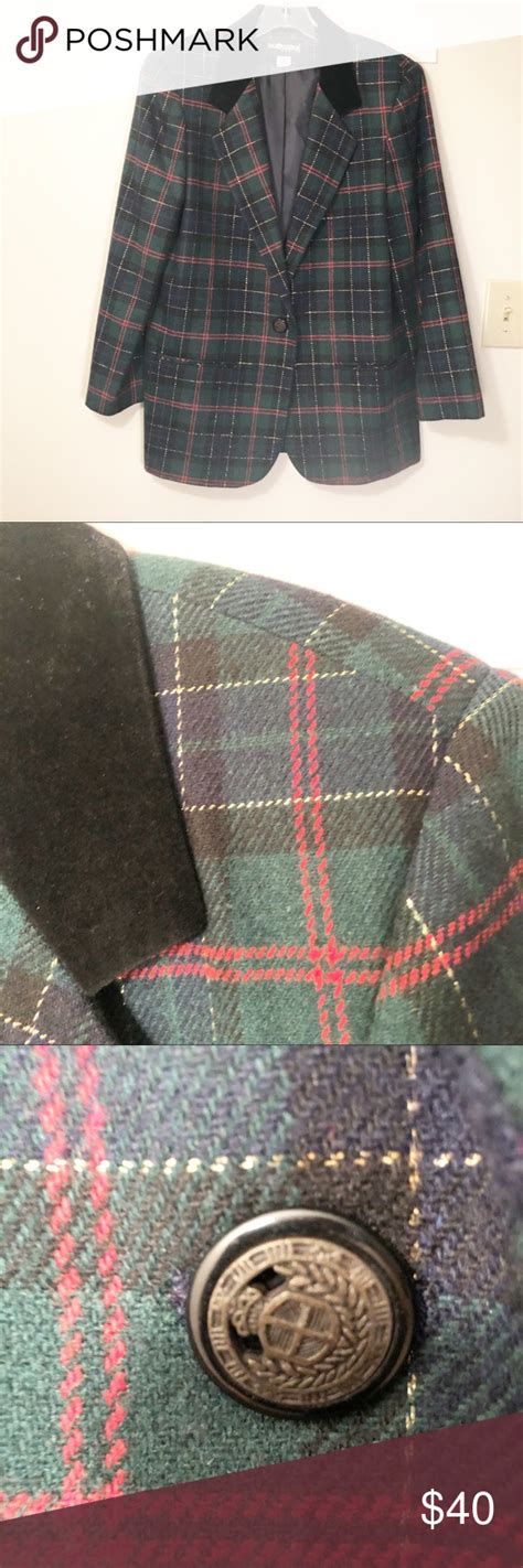 🔥vintage Plaid Blazer Vintage Plaid Christmas Blazer Blazer