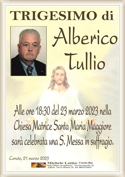 ALBERICO TULLIO Corato Necrologi Web