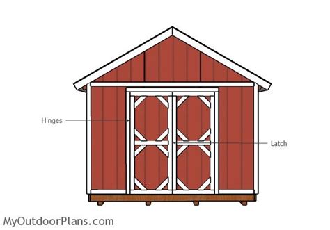 Fitting the double doors | MyOutdoorPlans