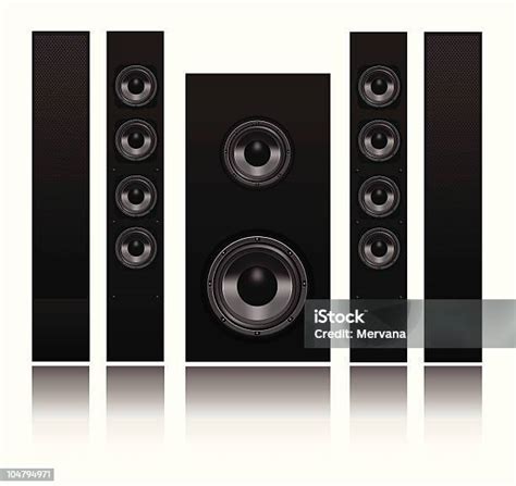 sistem akustik ilustrasi stok  gambar  elektronik