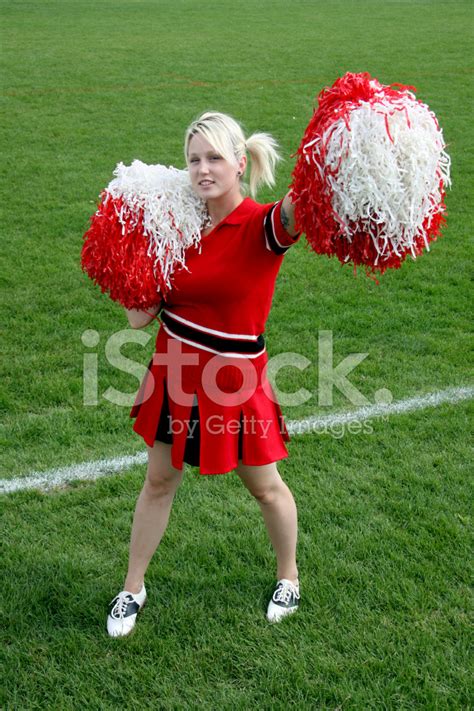 Cheerleader With Pom Poms Stock Photos - FreeImages.com