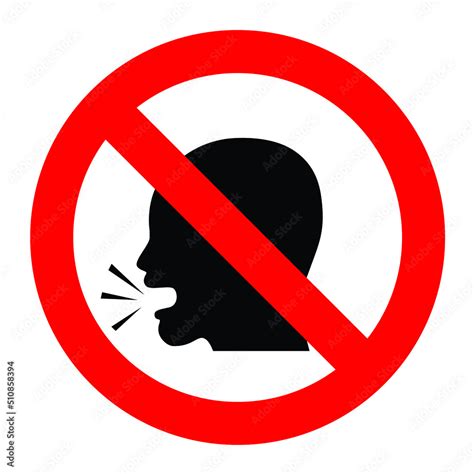 Do Not Make Noise Sign Stock Vector Adobe Stock