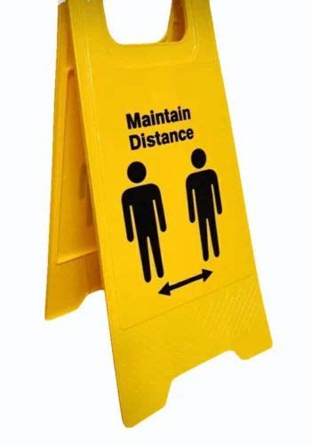 Plastic Yellow Caution Board Cp Np Wf Wp Plain At Rs 175piece