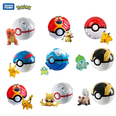 23 Estilos Tomy Pokeball Anime Figura Pikachu Squirtle Pocket Monster