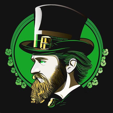 Saint Patrick Dag Kabouter Groene Hand Getekende Cartoon Sticker