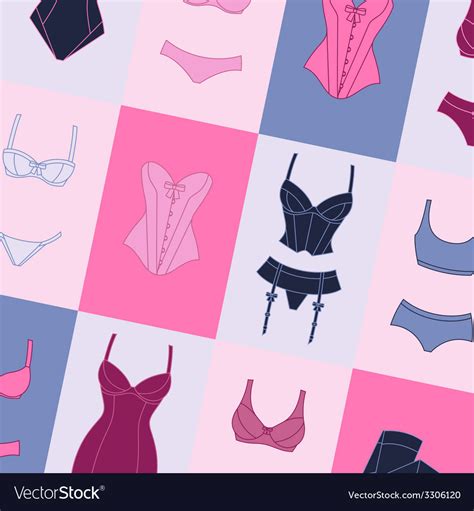 Fashion Lingerie Background Design With Female Vector Image