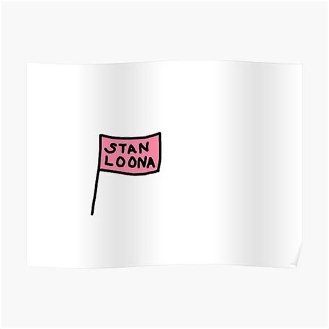 Stan Loona Flag Sticker Poster By Jolovesjeonghan Redbubble