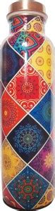 Aashi Home Product Copper Water Bottle Meena Rajasthani Print Leakproof