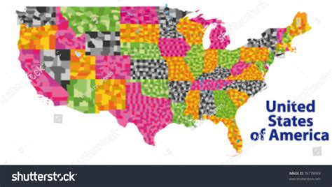 Detailed Vector Map Of Usa With All Counties - 76778959 : Shutterstock