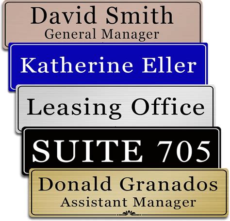 Custom Office Engraved Name Plate Personalized Elegant Name Plates For