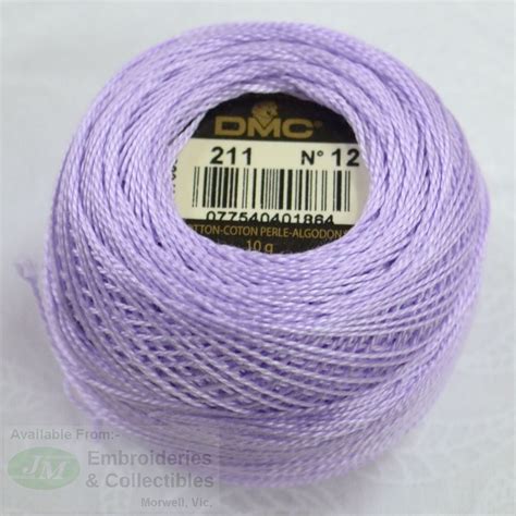 Dmc Perle Cotton Ball Size 12 120m Colour 211 Light Lavender