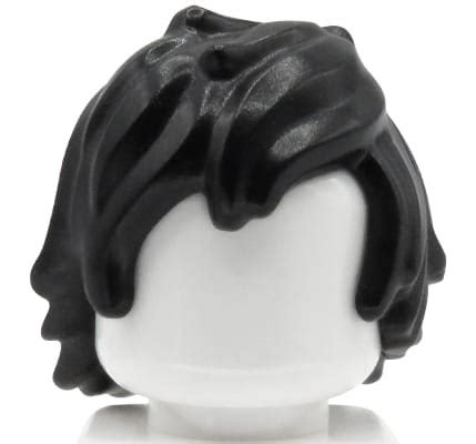 Lego Minifigure Hair Black Tousled Long Bangs Extra Extra Bricks