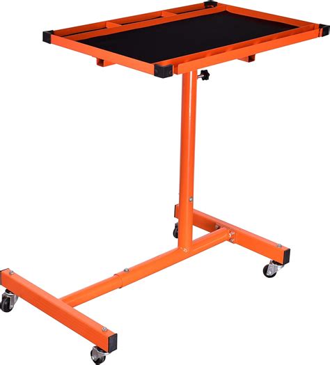 Eisen ET018 Mechanics Rolling Work Table, Adjustable Mobile Tray Table