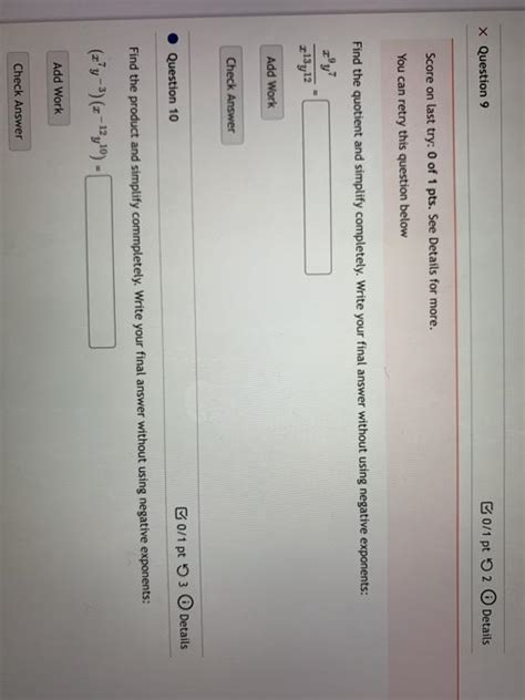 Solved X Question 9 B0 1 Pt 2 Details Score On Last Try 0