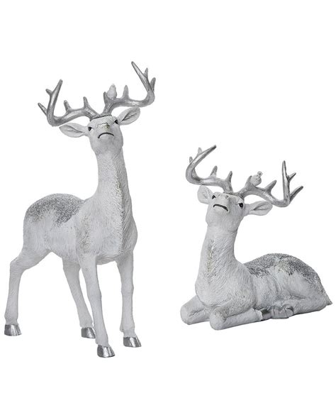 Buy Transpac Resin 10in Christmas Glitz Reindeer Decor Set Of 2