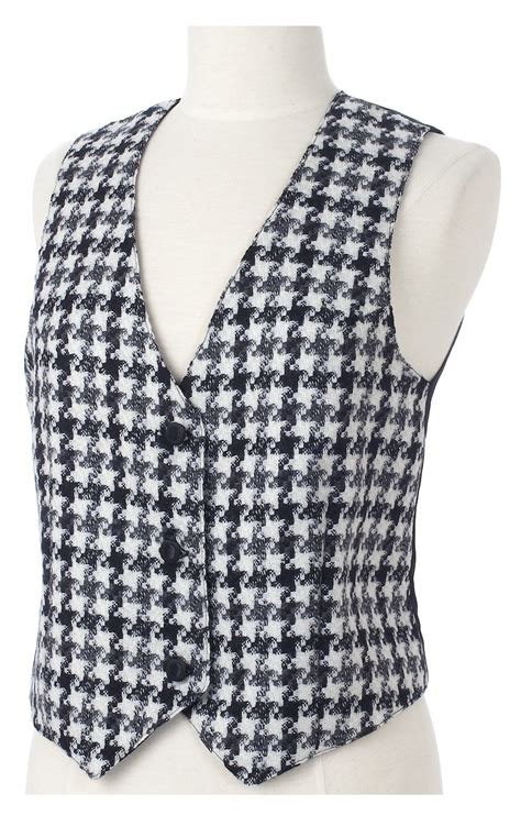 Houndstooth Vest Houndstooth Vest White Houndstooth Vest