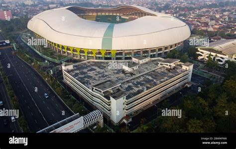 Bekasi Indonesia June Aerial View The Largest Stadium Of