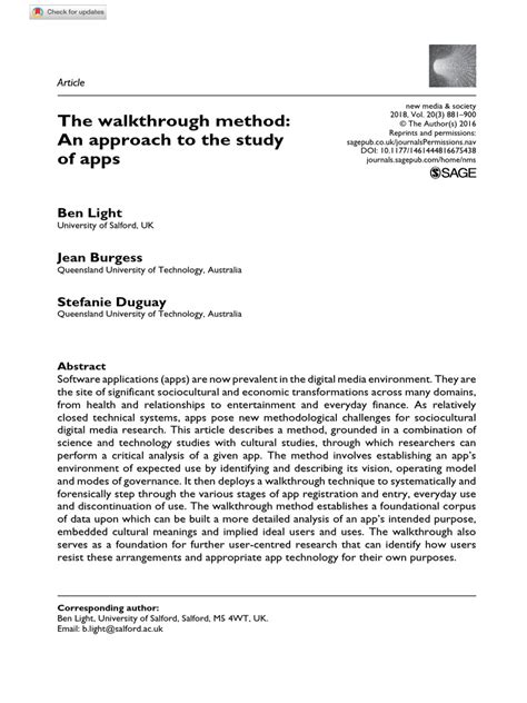walkthrough method    mobile app governance