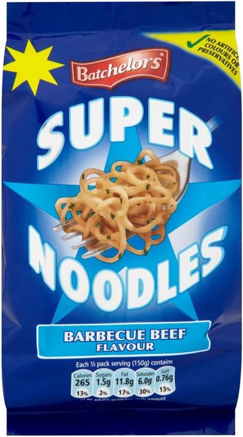 Batchelors Super Noodles BBQ Beef Flavour Instant Snack Ready In 4