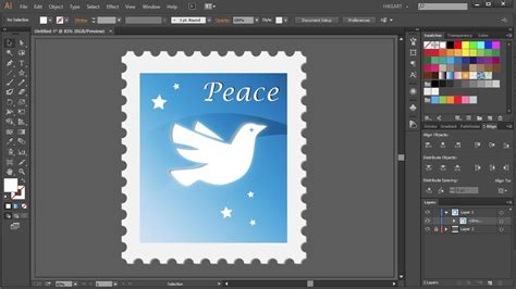 How To Create A Postage Stamp In Adobe Illustrator Youtube