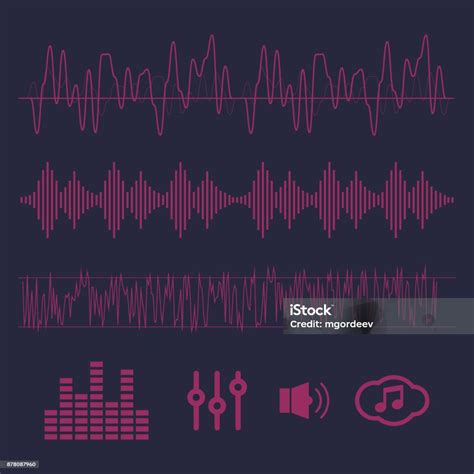 konsep gelombang suara vektor gelombang suara tanda gelombang suara