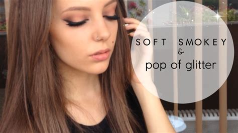 Soft Smokey Eye Tutorial Pop Of Glitter Melania Yaneva Youtube