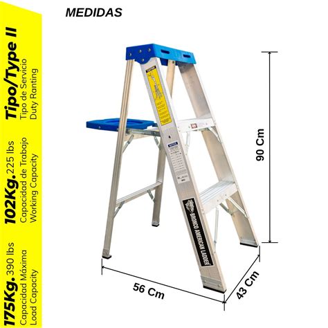 Ripley Escalera Aluminio Standard Tijera Simple Ascenso De Pasos