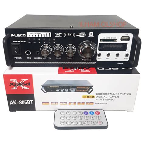 Jual Fleco Amplifier Bluetooth Mini AK 805BT Power Ampli Stereo Karaoke