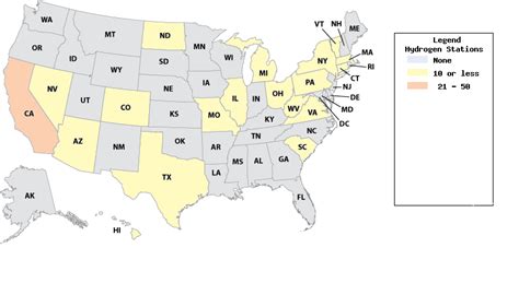 Hydrogen Gas Station Map